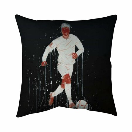 BEGIN HOME DECOR 20 x 20 in. Soccer Player-Double Sided Print Indoor Pillow 5541-2020-SP75